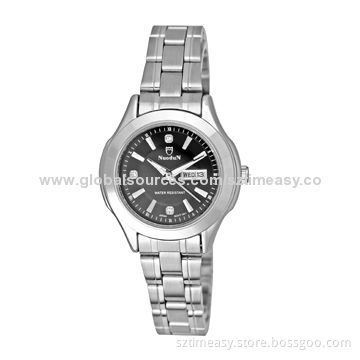 2014 New Product Hot Sale Metal Couple Watch with Japan Movement, Water-resistant